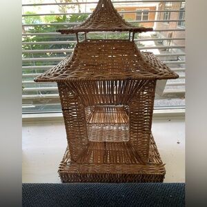 New and Large Rattan Pagoda Style Hurricane